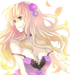 00s 1girl bad_id bad_pixiv_id blonde_hair blue_eyes breasts cleavage female_focus kurosawa_kazuto long_hair macross macross_frontier sheryl_nome solo