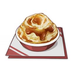 Rule 34 | artist request, bowl, commentary, english commentary, food, food focus, game cg, genshin impact, gravy, lowres, mashed potatoes, napkin, no humans, official art, simple background, still life, third-party source, transparent background
