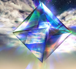 Rule 34 | cloud, crystal, higami akabane, neon genesis evangelion, no humans, octahedron, ramiel (evangelion), reflection, sky, star (sky), starry sky, tagme