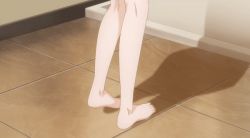 Rule 34 | 1girl, animated, animated gif, anime screenshot, bath, blue panties, feet, legs, lowres, mieruko-chan, panties, panty pull, pulling own clothes, solo, underwear, undressing, yotsuya miko