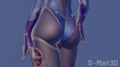 Rule 34 | 1girl, animated, ass, ass focus, dman3d, from behind, genshin impact, hand on ass, head out of frame, highres, jiggle, leotard, lower body, mona (genshin impact), pantyhose, shiny clothes, shiny legwear, solo, standing, thigh gap, thighs