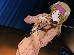 Rule 34 | 1990s (style), 1girl, blonde hair, endou akira, instrument, long hair, screencap, sentimental graffiti, solo, violin