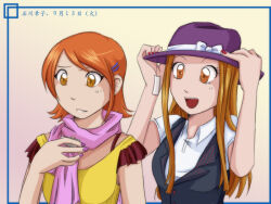 Rule 34 | 2girls, digimon, hat, multiple girls, ribbon, scarf, tachikawa mimi, takenouchi sora