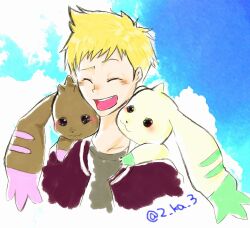 black_eyes blonde_hair digimon digimon_(creature) horns lopmon teeth terriermon wallace_(digimon)