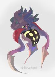 Rule 34 | absurdres, animal focus, artist request, creatures (company), floating hair, full body, game freak, gen 6 pokemon, highres, looking at viewer, malamar, nintendo, pokemon, pokemon (creature), solo, tentacles, twitter username, yellow eyes