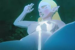 Rule 34 | 1girl, 3d, animated, blonde hair, breasts, cum, cum on body, ejaculation, closed eyes, highres, medium breasts, nintendo, nipples, nude, open mouth, princess zelda, sable serviette, tagme, the legend of zelda, the legend of zelda: breath of the wild, video