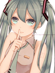 Rule 34 | 10s, 1girl, 2012, bad id, bad pixiv id, character name, dated, finger to mouth, green eyes, green hair, happy birthday, hatsune miku, matching hair/eyes, sawao (kenban2), simple background, solo, twintails, vocaloid, white background