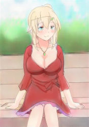 Rule 34 | breasts, cleavage, emma brightness, large breasts, ore dake haireru kakushi dungeon, thick thighs, thighs