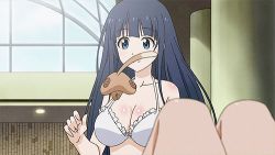 Rule 34 | 2girls, animated, animated gif, anitore! ex, bikini, blue eyes, blush, clothes theft, embarrassed, lowres, multiple girls, swimsuit, theft