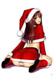 Rule 34 | 1girl, ass, ass focus, character request, christmas, christmas stocking, copyright request, gloves, highres, source request, thong, tony taka