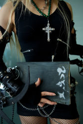 Rule 34 | 1girl, amane misa, amane misa (cosplay), asian, blonde hair, book, breasts, chain, cosplay, cosplay photo, cross, cross necklace, death note, death note (object), fingerless gloves, fishnet pantyhose, fishnets, gloves, highres, indoors, jewelry, kipi-san, latin cross, long hair, miniskirt, necklace, pantyhose, photo (medium), real life, skirt, small breasts, solo, thighhighs, zipper
