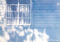 Rule 34 | curtains, highres, no humans, original, painting (medium), shadow, still life, sunlight, tr watercolor, traditional media, watercolor (medium), window, wooden wall