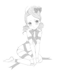 Rule 34 | 00s, 1girl, chachacha, doll, doll joints, greyscale, joints, kanaria, monochrome, naked ribbon, ribbon, rozen maiden, solo