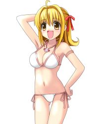 Rule 34 | 00s, bad id, bad pixiv id, bikini, blonde hair, brown eyes, jewelry, mermaid melody pichi pichi pitch, miru, nanami lucia, necklace, open mouth, short hair, solo, swimsuit