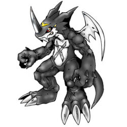Rule 34 | digimon, digimon (creature), dragon, horns, lowres, solo, tail, wings, xv-mon (black)