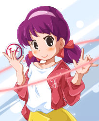 Rule 34 | 1girl, black eyes, child, himitsu no akko-chan, kagami atsuko, purple hair