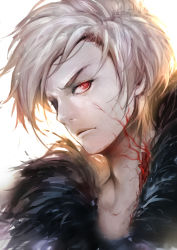 Rule 34 | 00s, 1boy, absurdres, bad id, bad pixiv id, berserker (dungeon and fighter), dark knight (dungeon and fighter), dungeon and fighter, grey hair, highres, male focus, portrait, red eyes, short hair, slayer (dungeon and fighter), sola7764, solo