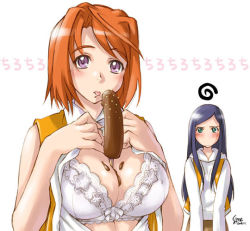 Rule 34 | 00s, breasts, chocolate banana, kuga natsuki, my-hime, sameha ikuya, tokiha mai, tongue