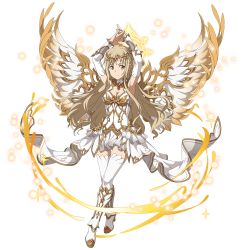 Rule 34 | 1girl, alternate hair color, armpits, arms up, asuna (sao), blonde hair, breasts, brown eyes, brown wings, cape, cleavage, closed mouth, detached collar, detached sleeves, feathered wings, floating hair, full body, gradient skirt, grey skirt, highres, long hair, long sleeves, looking at viewer, medium breasts, miniskirt, multicolored wings, official art, pleated skirt, skirt, smile, solo, standing, sword art online, sword art online: alicization, thighhighs, transparent background, very long hair, waist cape, white cape, white footwear, white skirt, white sleeves, white thighhighs, white wings, wings, zettai ryouiki