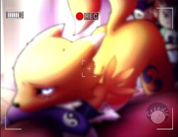 animated ass digimon digimon_(creature) fluffy fox_girl fox_tail furry furry_female impmon makino_ruki renamon tail