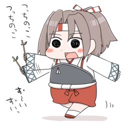 Rule 34 | 10s, 1girl, chibi, comic, gaiko kujin, hachimaki, headband, kantai collection, md5 mismatch, muneate, ponytail, resized, simple background, solo, stick, translation request, zuihou (kancolle)