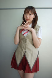 Rule 34 | 1girl, asian, cosplay, ichijou karen, photo (medium), sakura nao, school rumble, school uniform, serafuku, solo