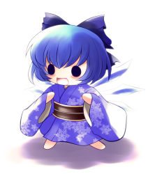 Rule 34 | alternate costume, cirno, embodiment of scarlet devil, highres, japanese clothes, kimono, solo, touhou, wings, yume shokunin