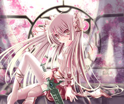 Rule 34 | long hair, ribbon, skirt, solo, sword, twintails, weapon, xephonia