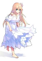 Rule 34 | 1boy, androgynous, blonde hair, blue eyes, blush, chevalier d&#039;eon (fate), dress, fate/grand order, fate (series), long hair, looking at viewer, male focus, simple background, smile, solo, trap, wanko (takohati8)