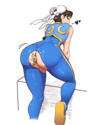 Rule 34 | 1girl, alternate costume, anal, anal object insertion, ass, ass cutout, butt plug, capcom, chun-li, clothing cutout, huge ass, image sample, legs, object insertion, sex toy, shoes, solo, street fighter, street fighter zero (series), thick thighs, thighs, tobias leviathan, twitter sample, wide hips