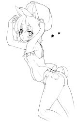 Rule 34 | 1girl, animal ears, ass, blush, cabbie hat, camisole, casual, contemporary, female focus, greyscale, hat, heart, hyouju issei, inubashiri momiji, lineart, looking at viewer, monochrome, pants, short hair, solo, touhou
