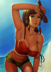 Rule 34 | 10s, 1girl, armpits, bellows (suisei no gargantia), bent over, bikini tan, blue eyes, blue sky, breasts, brown hair, cleavage, collarbone, covered erect nipples, crop top, day, earrings, female focus, hair tubes, highleg, highleg panties, highres, hoop earrings, hot, jewelry, large breasts, lips, long hair, looking at viewer, midriff, navel, nipples, no bra, open fly, panties, see-through, short shorts, shorts, sidelocks, sky, so moist, solo, somoist, spaghetti strap, strap slip, suisei no gargantia, sweat, tan, tanline, underwear, unzipped, wrench