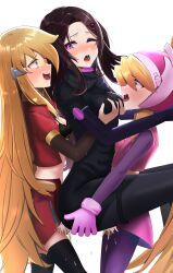 Rule 34 | 3girls, abs, absurdres, ahegao, anal, blonde hair, blue eyes, bodystocking, bra, breasts, brown hair, ciel (mega man), clothed sex, clothes lift, commission, commissioner upload, cum, cum in ass, cum in pussy, double penetration, dusk (wayanfa), elf (mega man zero), fauron714, futa with female, futanari, gloves, green eyes, groping, hair ornament, hands on another&#039;s hips, helmet, highres, lifting another&#039;s clothes, long hair, medium breasts, mega man (series), mega man zero (series), multiple girls, non-web source, open clothes, open mouth, original, pink eyes, ponytail, sex, sex from behind, shirt lift, skirt, small breasts, thighhighs, thighs, torn clothes, undershirt, underwear, vaginal