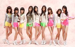 Rule 34 | 6+girls, asian, bracelet, breasts, brown hair, female focus, girls&#039; generation, grey shirt, high heels, highres, hyoyeon (girls&#039; generation), jessica (girls&#039; generation), jewelry, k-pop, korea, korean text, legs, long hair, long sleeves, looking at viewer, multiple girls, necklace, overalls, photo (medium), seohyun (girls&#039; generation), shirt, shoes, short hair, short shorts, shorts, sooyoung (girls&#039; generation), standing, sunny (girls&#039; generation), taeyeon (girls&#039; generation), tiffany (girls&#039; generation), turtleneck, wallpaper, white footwear, white shirt, yoona (girls&#039; generation), yuri (girls&#039; generation)