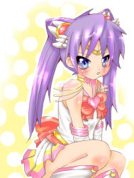 Rule 34 | blush, cosplay, hiiragi kagami, lucky star, purple hair, sailor chibi moon (cosplay)