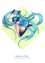 Rule 34 | 1girl, absurdres, blue eyes, blue hair, blue thighhighs, hatsune miku, highres, long hair, looking at viewer, matching hair/eyes, reisun001, smile, solo, thighhighs, twintails, very long hair, vocaloid