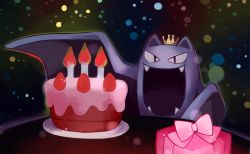 Rule 34 | birthday, birthday cake, cake, commentary, creatures (company), food, fruit, game freak, gen 1 pokemon, golbat, nintendo, pokemon, pokemon (creature), pokemon rgby, strawberry, yiq