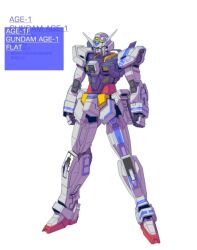 body_markings chest_vets commentary english_commentary english_text gundam gundam_age gundam_age-1 gundam_age-1_flat humanoid_robot joints korean_commentary markings mecha mechanical_arms mechanical_hands mechanical_legs mobile_suit robot robot_joints standing sukekiyo56 technical_information v-fin