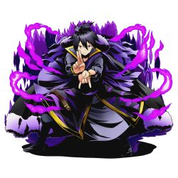 Rule 34 | 10s, 1boy, black eyes, black footwear, black hair, boots, divine gate, fairy tail, full body, hair between eyes, looking at viewer, magic, male focus, official art, shadow, solo, transparent background, ucmm, zeref