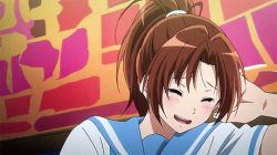 Rule 34 | 10s, 1girl, animated, animated gif, brown hair, hibike! euphonium, laughing, nakagawa natsuki, solo
