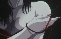 Rule 34 | 1girl, animated, animated gif, black hair, breasts, long hair, lowres, nipples, solo, undressing, youjuu toshi