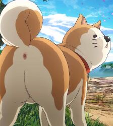 Rule 34 | anime screenshot, anus, ass, dog, screencap, shuumatsu train doko e iku?, solo