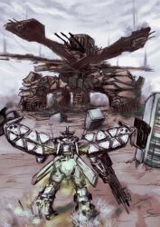 Rule 34 | armored core, armored core: for answer, arms forts, building, cannon, from software, gun, mecha, rifle, robot, rocket launcher, ruins, sand, spirit of motherwill, wasabikarasi, weapon, white glint
