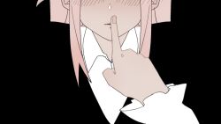 Rule 34 | 2girls, black background, blush, bocchi the rock!, collared shirt, commentary, female pov, finger to another&#039;s mouth, gotoh hitori, highres, kita ikuyo, long hair, multiple girls, parted lips, pink hair, pov, shirt, simple background, white shirt, yanlingjinshilihuahua, yuri