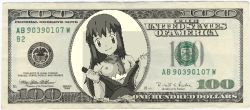 Rule 34 | 1girl, banknote, bare shoulders, breasts, creatures (company), dawn (pokemon), dollar bill, english text, game freak, hair down, light smile, long hair, looking at viewer, money, monochrome, nintendo, oekaki, photo (medium), pokemon, scarf, signature, small breasts, smile, solo, strap pull, undressing, upper body