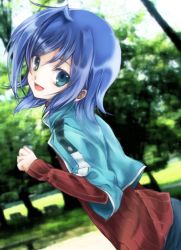 Rule 34 | 10s, 1boy, :d, androgynous, blue eyes, blue hair, cardfight!! vanguard, looking at viewer, male focus, matching hair/eyes, open mouth, photo background, sendou aichi, short hair, smile, solo, tsukasa kinako