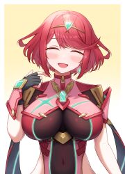 Rule 34 | absurdres, breasts, closed eyes, highres, large breasts, pyra (xenoblade), red eyes, red hair, taro (peach taro51), xenoblade chronicles (series), xenoblade chronicles 2