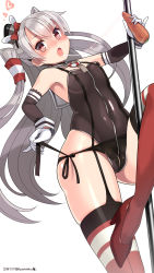 Rule 34 | 10s, 1girl, 2015, :o, adapted costume, alternate costume, amatsukaze (kancolle), animal ears, armpits, bad id, bad pixiv id, bare shoulders, black panties, blush, bow, breasts, cameltoe, carrot, covered erect nipples, covered navel, dated, detached collar, detached sleeves, dutch angle, fake animal ears, fang, food, garter straps, gloves, hair tubes, hat, heart, heart-shaped pupils, high heels, highleg, highleg leotard, highres, hip focus, holding, kantai collection, kuro chairo no neko, leg lift, leotard, lifebuoy, long hair, looking at viewer, lowleg, lowleg panties, mini hat, neckerchief, nose blush, open mouth, panties, playboy bunny, pole, pole dancing, rabbit ears, red eyes, red thighhighs, sailor collar, saliva, saliva trail, see-through, sexually suggestive, shoes, side-tie panties, silver hair, simple background, skin tight, skindentation, small breasts, solo, straddling, striped clothes, striped thighhighs, stripper pole, suspenders, swim ring, symbol-shaped pupils, thighhighs, twitter username, two side up, underwear, very long hair, white background, white gloves, wrist cuffs