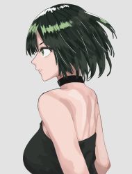 Rule 34 | 1girl, back, breasts, fubuki (one-punch man), green eyes, highres, large breasts, one-punch man