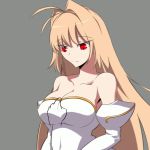 Rule 34 | 00s, 1girl, ahoge, animated, archetype earth, arcueid brunestud, assisted exposure, bare shoulders, blonde hair, bored, bouncing breasts, breasts, cleavage, collarbone, disembodied hand, dress, expressionless, female focus, hair intakes, kunabishi, large breasts, long hair, melty blood, nipples, red eyes, solo, tsukihime, undressing, upper body, video, video